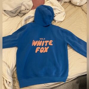 Blue and pink white fox volume 3 hoodie